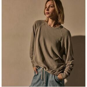 Standard James Perse Vintage French Terry Relaxed Sweatshirt Concrete Pigment S